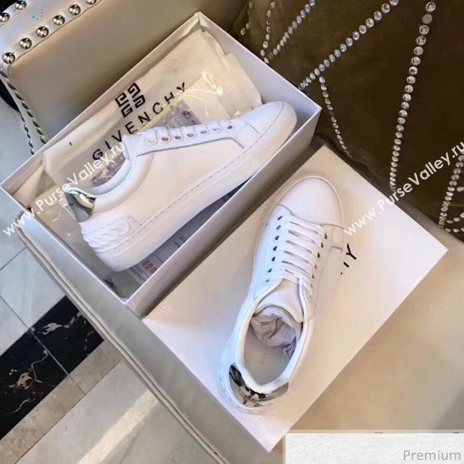 Givenchy White Calfskin Sneaker with Silver Tail 2018 (AQ-9032855)