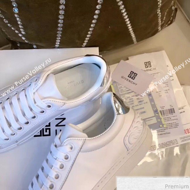Givenchy White Calfskin Sneaker with Silver Tail 2018 (AQ-9032855)