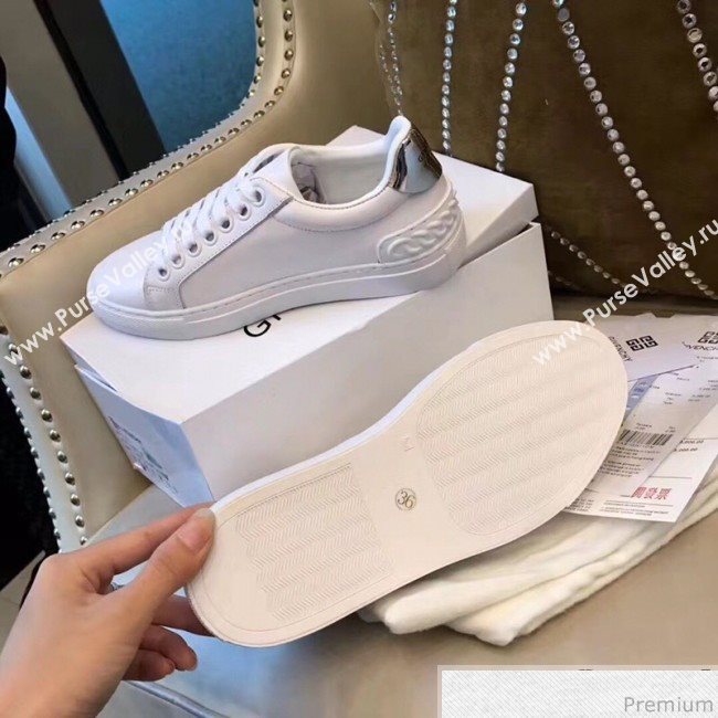 Givenchy White Calfskin Sneaker with Silver Tail 2018 (AQ-9032855)