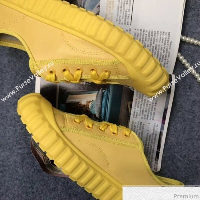 Chanel Bloom Sole Calfskin Sneakers Yellow 2019 (HZJ-9032867)