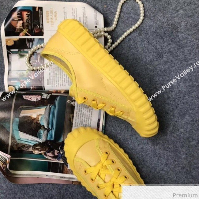 Chanel Bloom Sole Calfskin Sneakers Yellow 2019 (HZJ-9032867)
