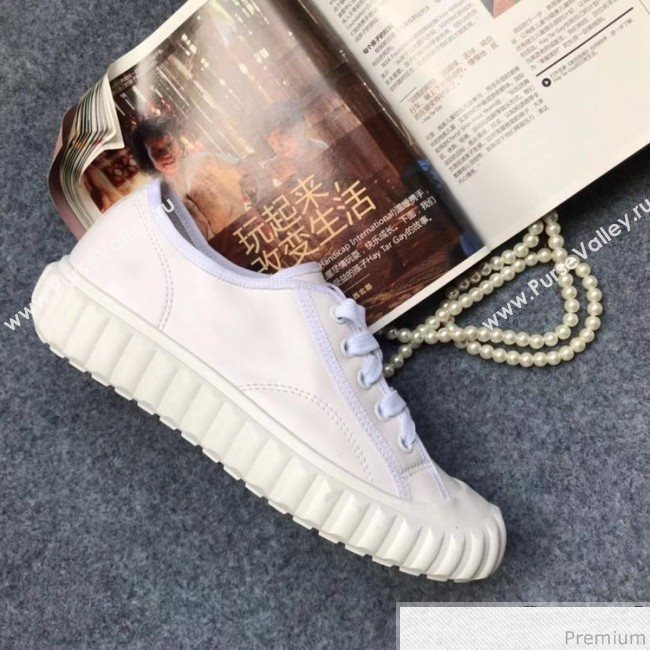 Chanel Bloom Sole Calfskin Sneakers White 2019 (HZJ-9032868)
