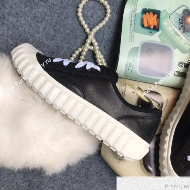 Chanel Bloom Sole Calfskin Sneakers Black 2019 (HZJ-9032869)