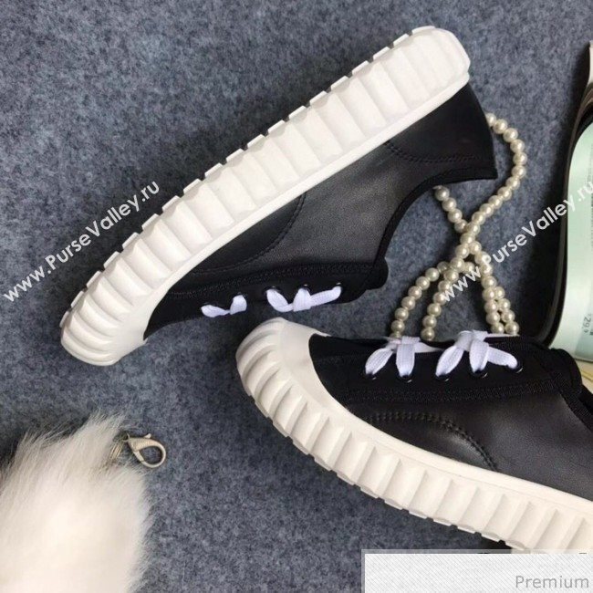 Chanel Bloom Sole Calfskin Sneakers Black 2019 (HZJ-9032869)