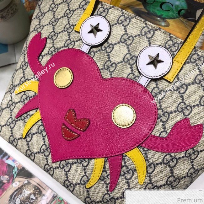 Gucci Childrens GG Crab Tote 550758 Beige/Blue/Yellow/Pink 2019 (JM-9040140)