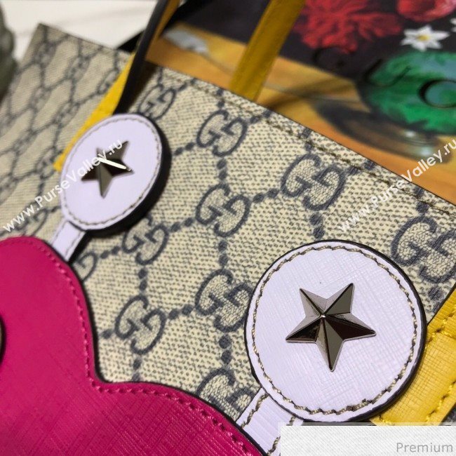 Gucci Childrens GG Crab Tote 550758 Beige/Blue/Yellow/Pink 2019 (JM-9040140)