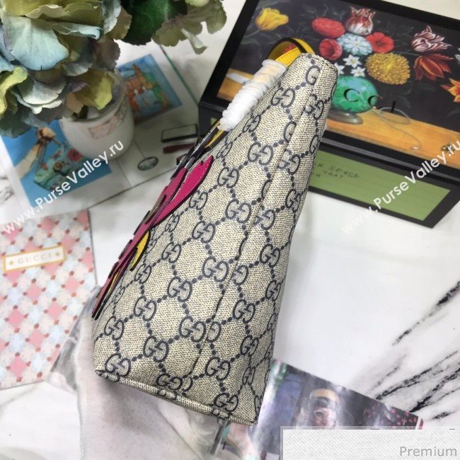 Gucci Childrens GG Crab Tote 550758 Beige/Blue/Yellow/Pink 2019 (JM-9040140)