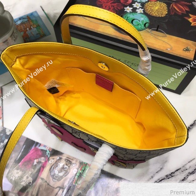 Gucci Childrens GG Crab Tote 550758 Beige/Blue/Yellow/Pink 2019 (JM-9040140)