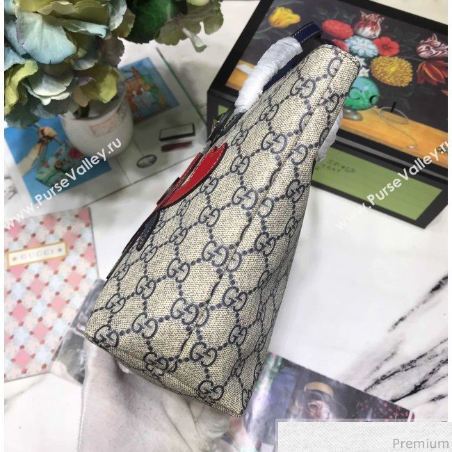 Gucci Childrens GG Crab Tote 550758 Beige/Blue/Red 2019 (JM-9040139)