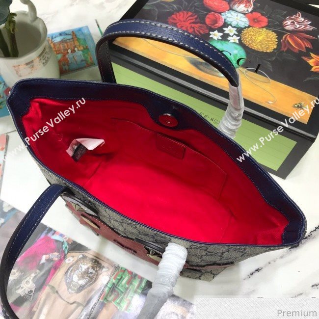 Gucci Childrens GG Crab Tote 550758 Beige/Blue/Red 2019 (JM-9040139)