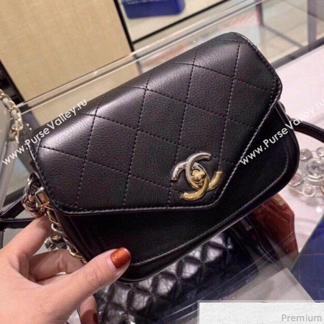 Chanel Flap Bag AS0412 Black/Silver/Gold 2019 (YD-9040301)