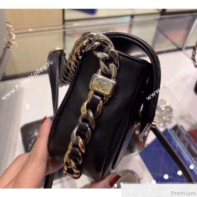 Chanel Flap Bag AS0412 Black/Silver/Gold 2019 (YD-9040301)