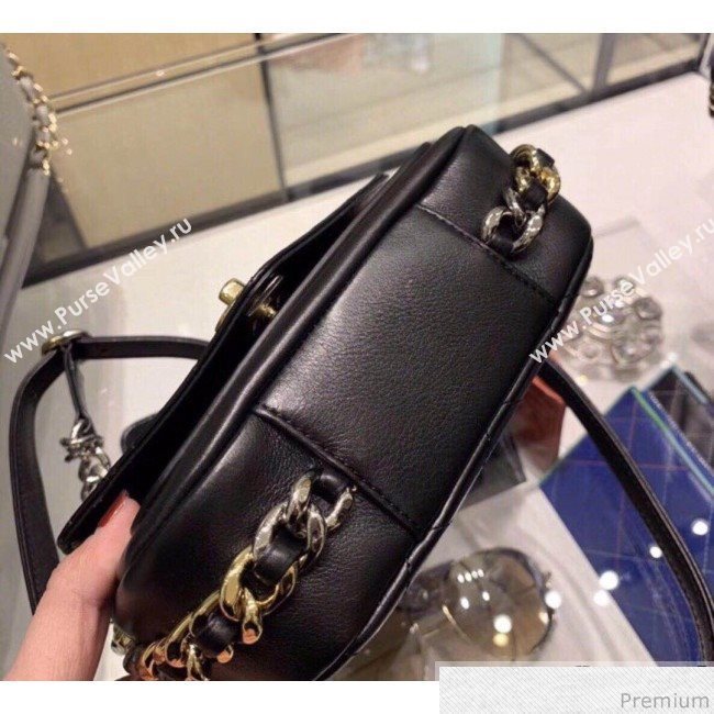 Chanel Flap Bag AS0412 Black/Silver/Gold 2019 (YD-9040301)