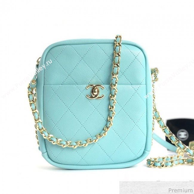 Chanel Lambskin Camera Case AS0139 Light Blue 2019 (YD-9040304)