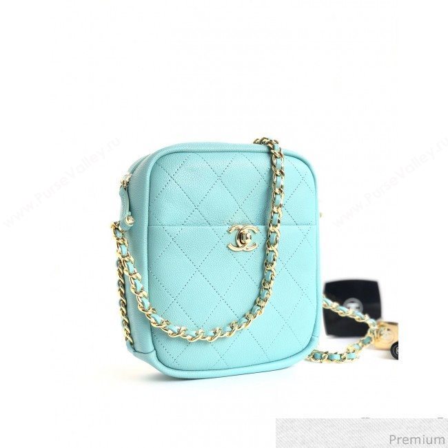 Chanel Lambskin Camera Case AS0139 Light Blue 2019 (YD-9040304)