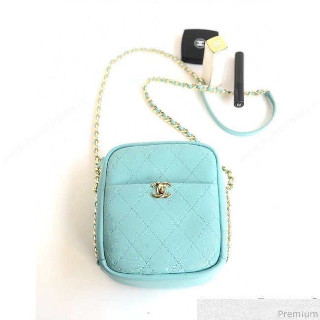 Chanel Lambskin Camera Case AS0139 Light Blue 2019 (YD-9040304)