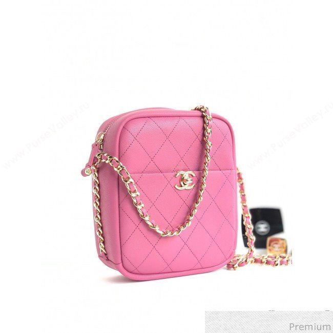 Chanel Lambskin Camera Case AS0139 Pink 2019 (YD-9040307)