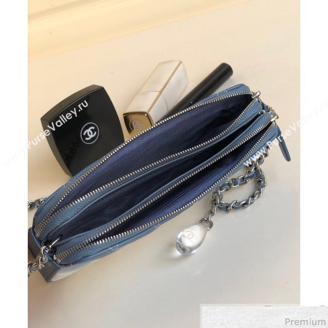 Chanel Gradual Clutch with Chain Blue 2019 (YD-9040311)