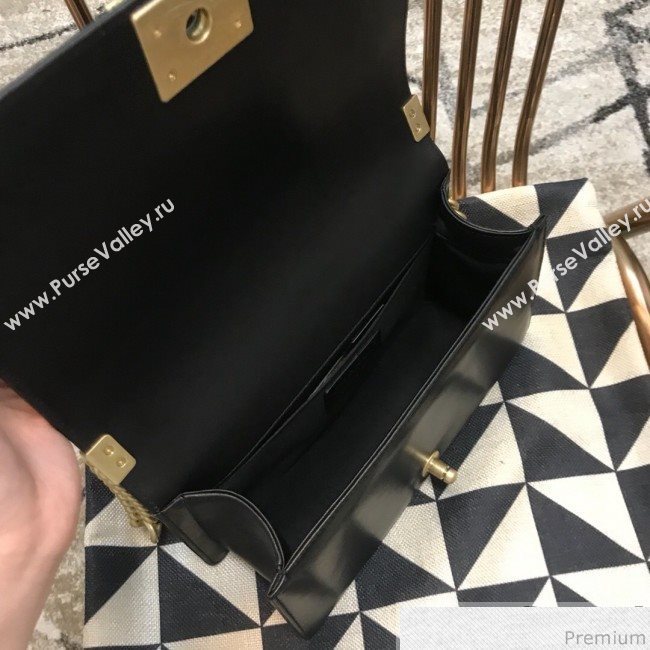 Chanel Camellia Small Boy Flap Bag A67085 Black 2019 (JDH-9040317)