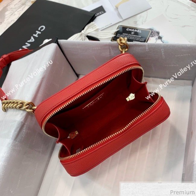 Chanel Grained Calfskin Waist Bag/Belt Bag AS0311 Red 2019 (PPP-9040323)