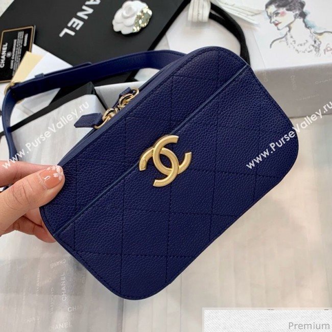 Chanel Grained Calfskin Waist Bag/Belt Bag AS0311 Blue 2019 (PPP-9040325)