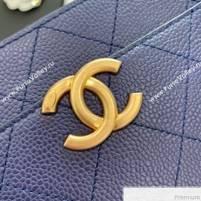 Chanel Grained Calfskin Waist Bag/Belt Bag AS0311 Blue 2019 (PPP-9040325)