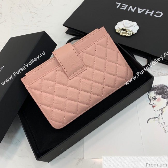 Chanel Buckle Card Holder Light Pink (PPP-9040326)