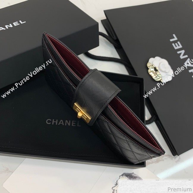 Chanel Buckle Card Holder Black (PPP-9040327)