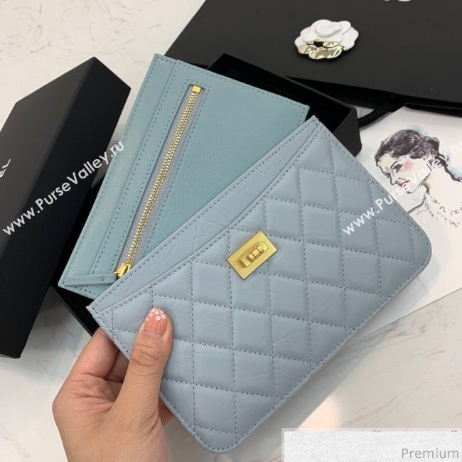 Chanel Buckle Card Holder Light Blue (PPP-9040328)