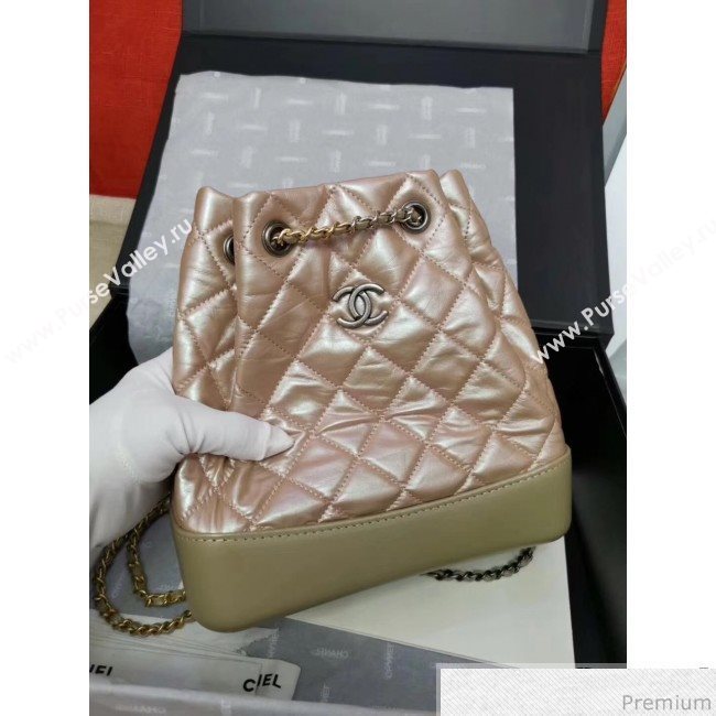 Chanel Iridescent Aged Calfskin Gabrielle Backpack A94502 Pink 2019 (GANE-9040331)