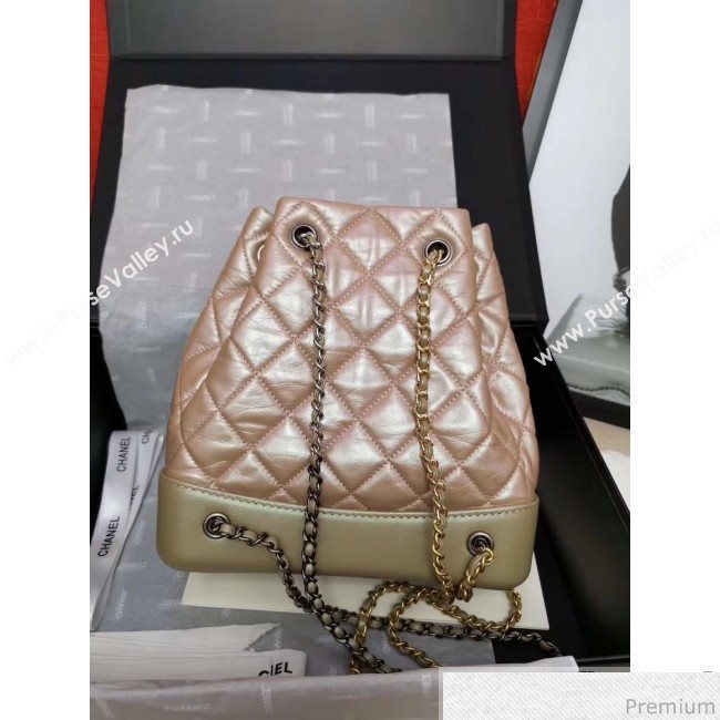 Chanel Iridescent Aged Calfskin Gabrielle Backpack A94502 Pink 2019 (GANE-9040331)