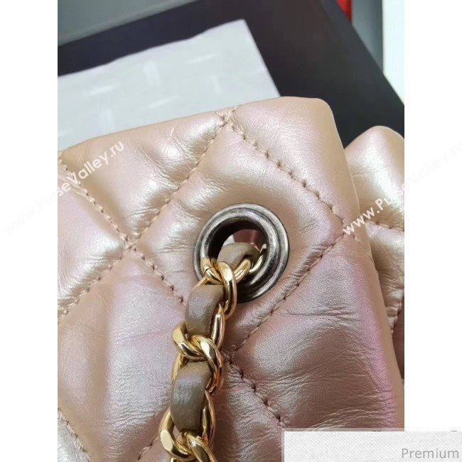 Chanel Iridescent Aged Calfskin Gabrielle Backpack A94502 Pink 2019 (GANE-9040331)
