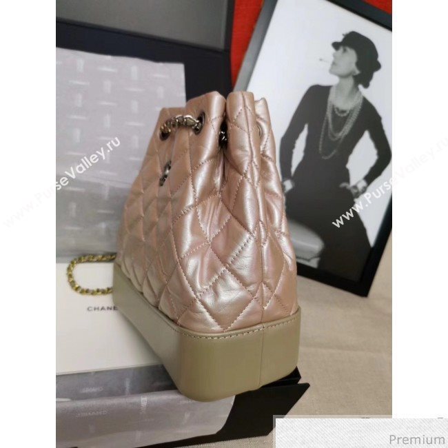 Chanel Iridescent Aged Calfskin Gabrielle Backpack A94502 Pink 2019 (GANE-9040331)