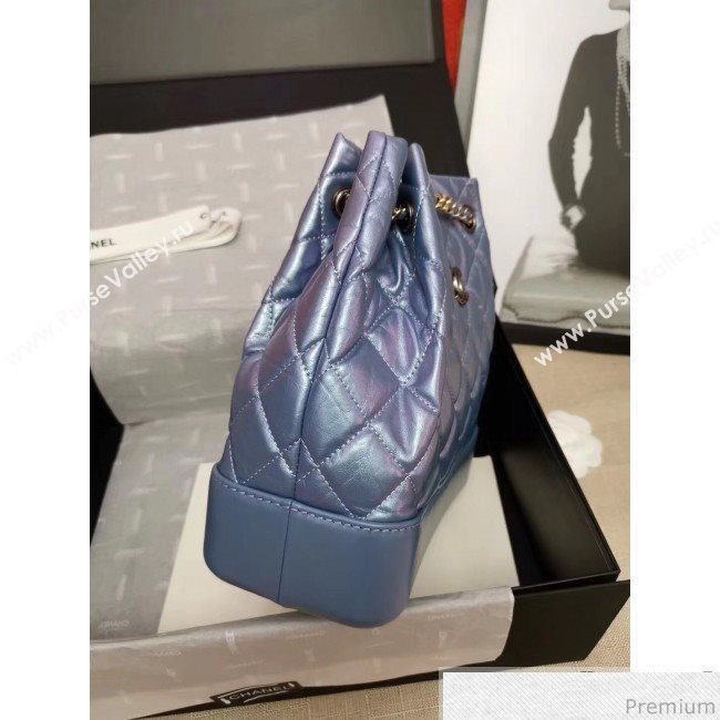 Chanel Iridescent Aged Calfskin Gabrielle Backpack A94502 Blue 2019 (GANE-9040332)