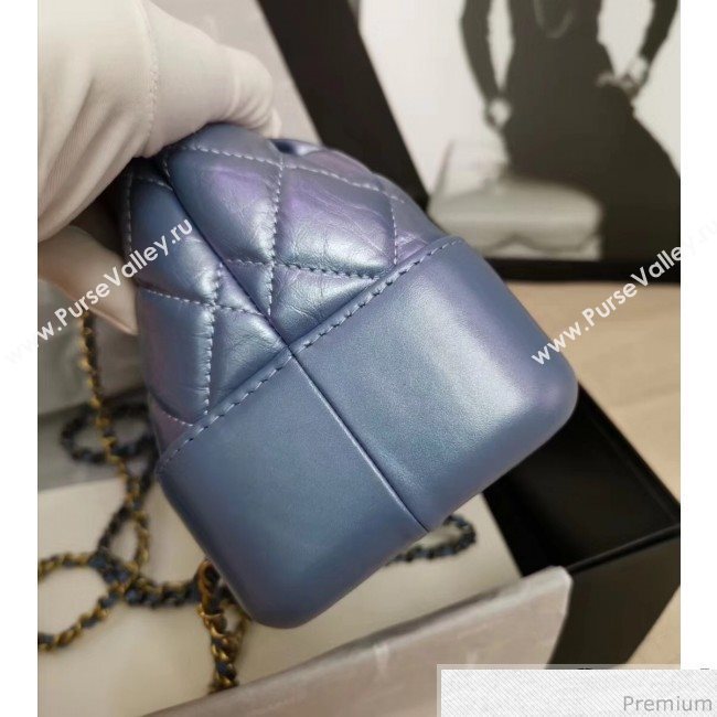 Chanel Iridescent Aged Calfskin Gabrielle Backpack A94502 Blue 2019 (GANE-9040332)