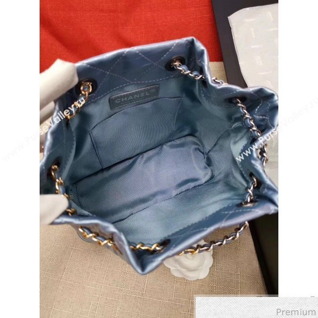 Chanel Iridescent Aged Calfskin Gabrielle Backpack A94502 Blue 2019 (GANE-9040332)