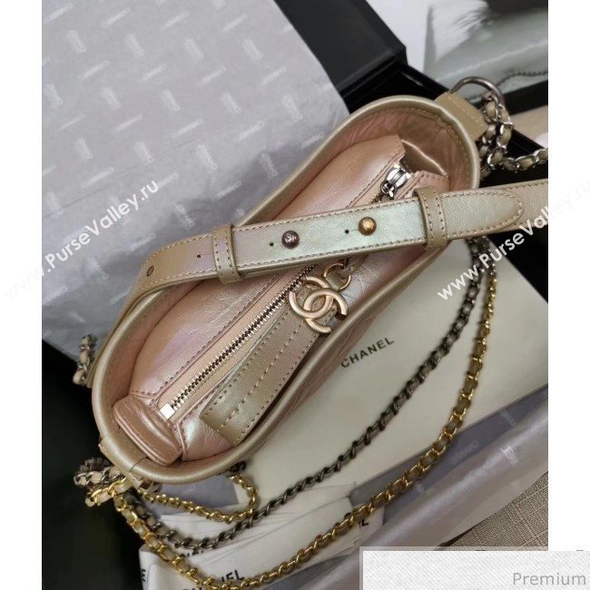 Chanel Iridescent Aged Calfskin Gabrielle Hobo Bag A93824 Pink 2019 (GANE-9040329)