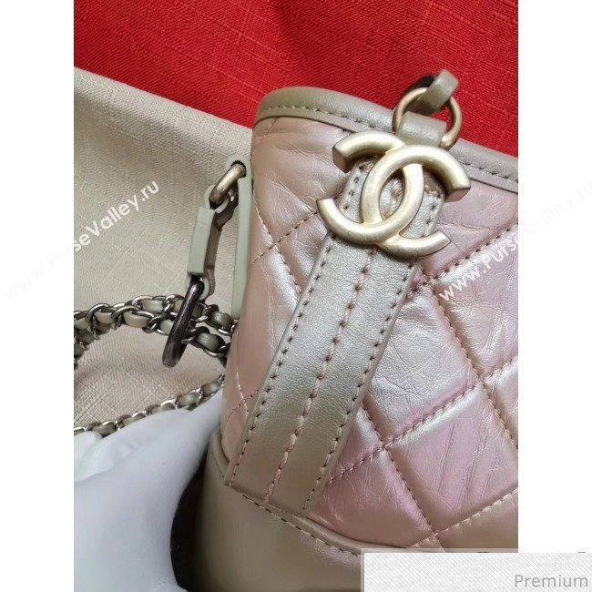 Chanel Iridescent Aged Calfskin Gabrielle Hobo Bag A93824 Pink 2019 (GANE-9040329)