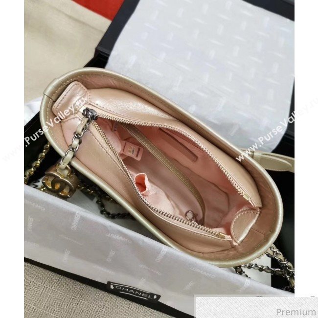 Chanel Iridescent Aged Calfskin Gabrielle Hobo Bag A93824 Pink 2019 (GANE-9040329)