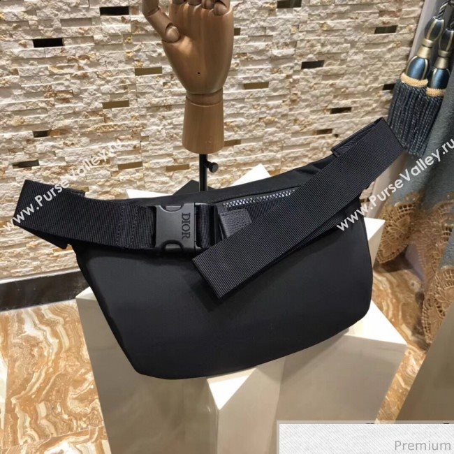Dior x Kaws Black Nylon Belt Bag/Pouch with White Dior Logo 2019 (XYD-9040334)