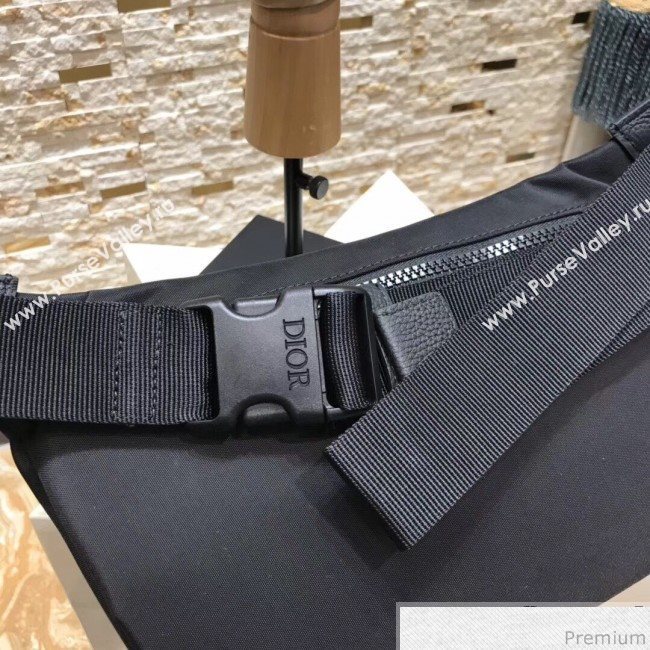 Dior x Kaws Black Nylon Belt Bag/Pouch with White Dior Logo 2019 (XYD-9040334)