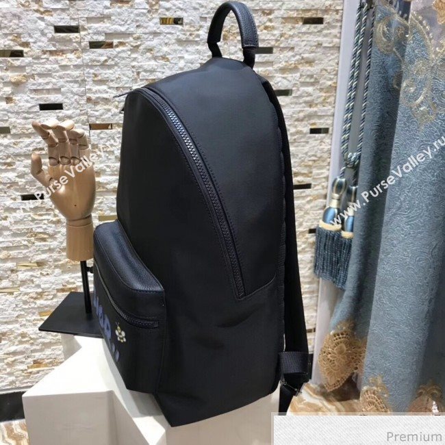 Dior x Kaws Black Nylon Backpack with Blue Dior Logo 2019 (XYD-9040336)
