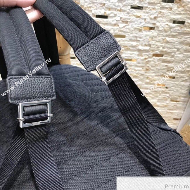 Dior x Kaws Black Nylon Backpack with Blue Dior Logo 2019 (XYD-9040336)