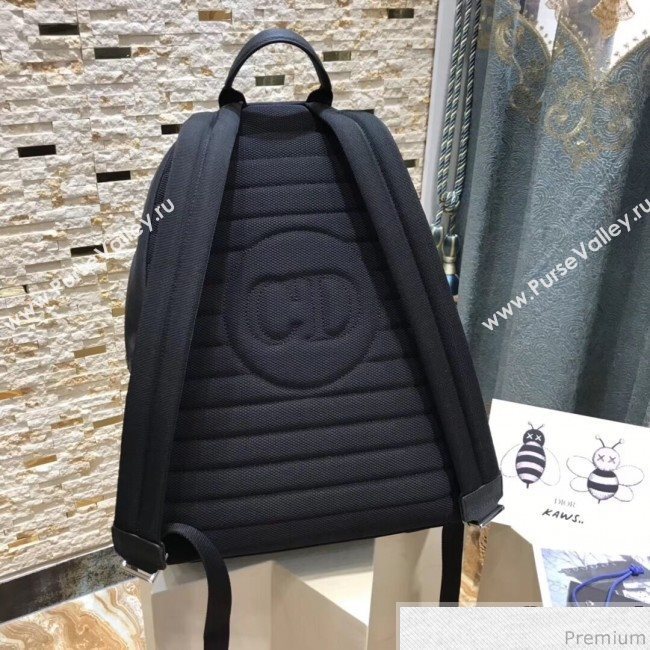 Dior x Kaws Black Nylon Backpack with Pink Dior Logo 2019 (XYD-9040337)