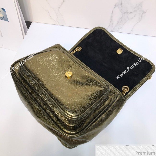 Saint Laurent Niki Baby Chain Bag in Metallic Leather 533037 Gold 2019 (XYD-9040339)