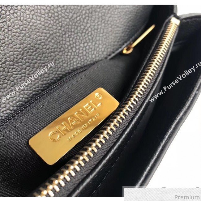 Chanel Grained Calfskin Flap Top Handle Bag AS0305 Black 2019 (YD-9031450)