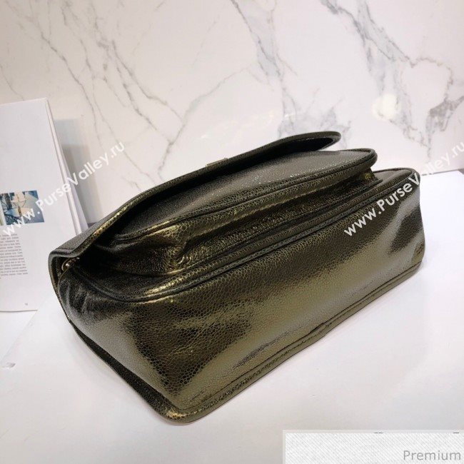 Saint Laurent Medium Niki Chain Bag in Metallic Leather 498894 Gold 2019 (XYD-9040340)