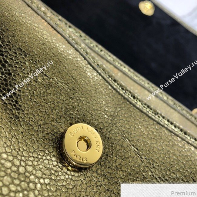 Saint Laurent Medium Niki Chain Bag in Metallic Leather 498894 Gold 2019 (XYD-9040340)
