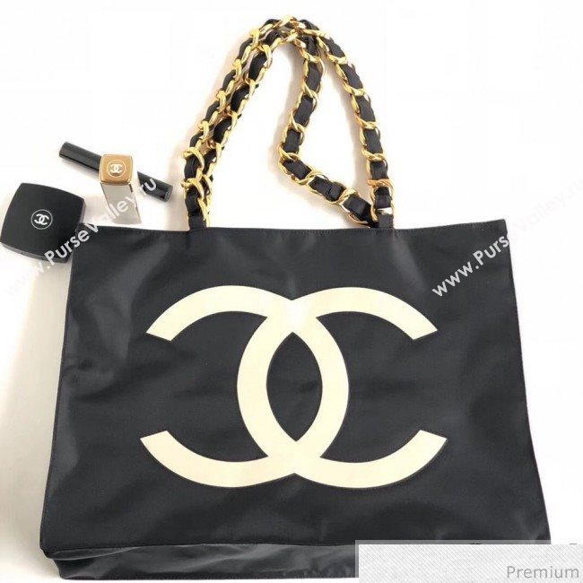 Chanel CC Chain Tote Shopping Bag Black 2018 (YD-9031501)