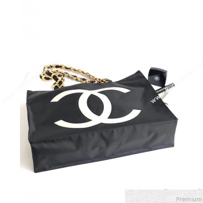 Chanel CC Chain Tote Shopping Bag Black 2018 (YD-9031501)